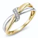 lab grown diamant ring i 9 karat guld- och vitguld 0,03 ct