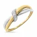 lab grown diamant ring i 9 karat guld- och vitguld 0,03 ct