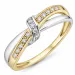 lab grown diamant ring i 9 karat guld- och vitguld 0,10 ct