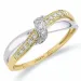 lab grown diamant ring i 9 karat guld- och vitguld 0,10 ct