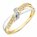 lab grown diamant ring i 9 karat guld- och vitguld 0,10 ct