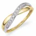 lab grown diamant ring i 9 karat guld- och vitguld 0,08 ct