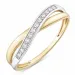 lab grown diamant ring i 9 karat guld- och vitguld 0,08 ct