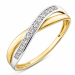 lab grown diamant ring i 9 karat guld- och vitguld 0,08 ct