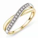lab grown diamant ring i 9 karat guld- och vitguld 0,08 ct