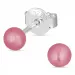 4-4,5 mm rosa pärlörhängestift i silver