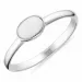 Oval ring i silver