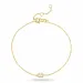 bokstav b zirkon armband i förgyllt silver