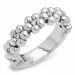 Kollektionsprov blommor ring i oxiderat sterlingsilver