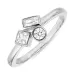vit zirkon ring i silver