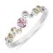rosa zirkon ring i silver - Bubbly Twist