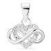 infinity zirkon hängen i silver