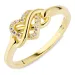 infinity zirkon ring i förgyllt silver