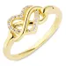 infinity zirkon ring i förgyllt silver