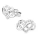 infinity zirkon örhängestift i silver