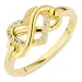 infinity zirkon ring i förgyllt silver