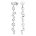 långa zirkon örhängen i silver - Bubbly Sparkle