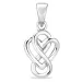 hjärta infinity hängen i silver - Amoré