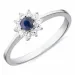 Safir ring i silver