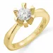 diamant ring i 14  karat guld 0,50 ct