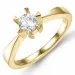 diamant solitärring i 14  karat guld 0,40 ct