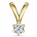 diamant solitärberlock i 14 carat guld 0,20 ct