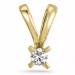 diamant solitärberlock i 14  carat guld 0,10 ct