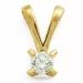 diamant solitärberlock i 14 carat guld 0,20 ct