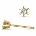 2 x 0,05 ct kampajn - diamant solitäreörhängestift i 14 karat guld med diamant