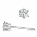 2 x 0,10 ct solitäreörhängestift i 14 karat vitguld med diamant 