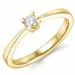 kampajn -  diamant ring i 14  karat guld 0,10 ct