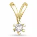 diamant solitärberlock i 14  carat guld 0,20 ct