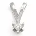 diamant solitärberlock i 14  carat vitguld 0,10 ct