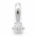 diamant solitärberlock i 14  carat vitguld 0,10 ct