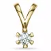 diamant solitärberlock i 14  carat guld 0,30 ct