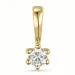 diamant solitärberlock i 14  carat guld 0,10 ct