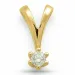 diamant solitärberlock i 14  carat guld 0,10 ct