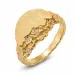 zirkon ring i förgylld mässing - Lumé Etched