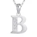 bokstav b zirkon halsband i silver med hängen i silver