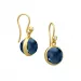 Julie Sandlau Prime blå örhängen i silver med 22 karat förgyllning blå kristal vit zirkon