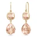 Julie Sandlau Olivia rosa kristal örhängen i förgyllt silver