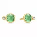 Julie Sandlau gröna kristaller örhängen i förgyllt silver grön kristal vit zirkon