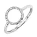 Kollektionsprov rund zirkon ring i silver
