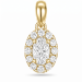 lab grown diamant hängen i 14  carat guld 0,46 ct 0,22 ct