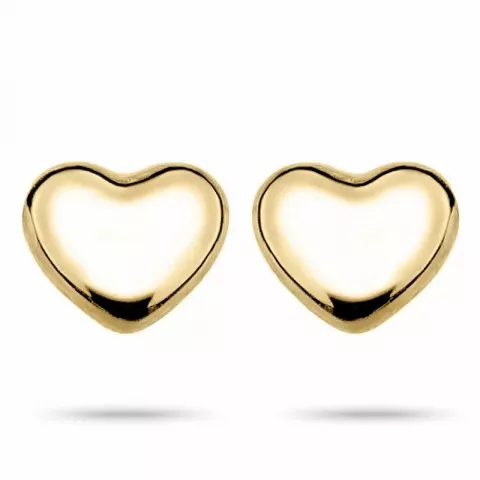 hjärta örhängestift i 9 karat guld med 
