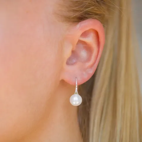 8 - 9 mm pärla örhängen i silver