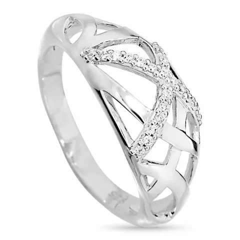 Kollektionsprov zirkon ring i silver