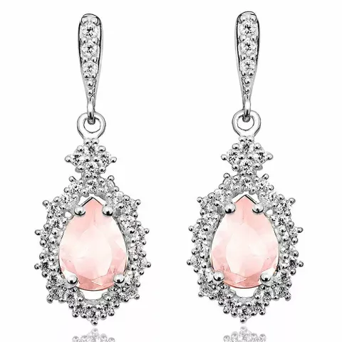 Hänga örhängestift i rhodinerat silver