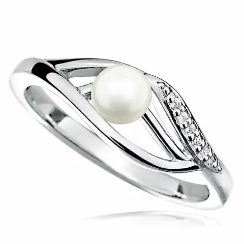 pärla ring i silver