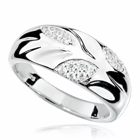 bred zirkon ring i silver